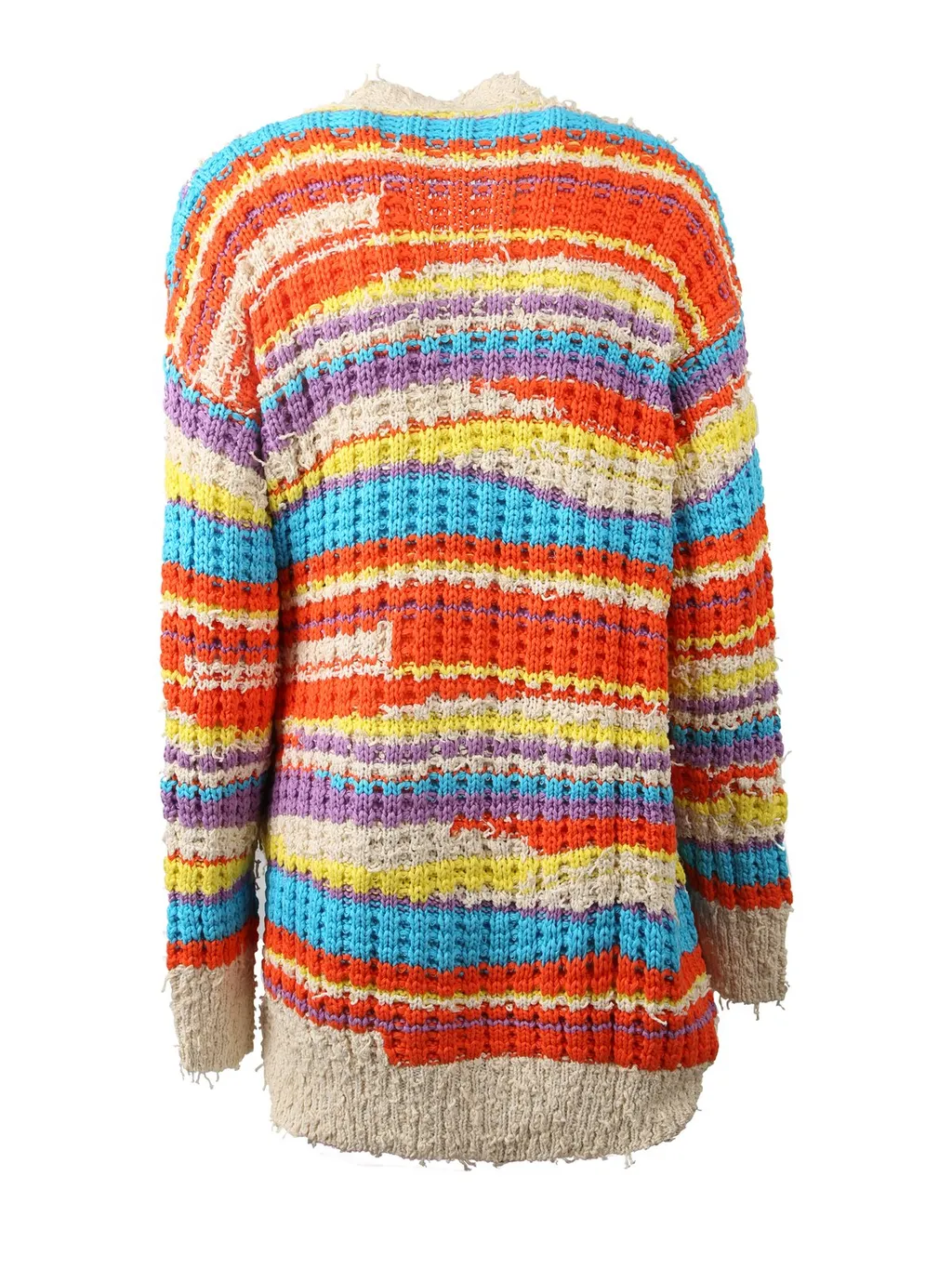 Striped V-Neck Cardigan