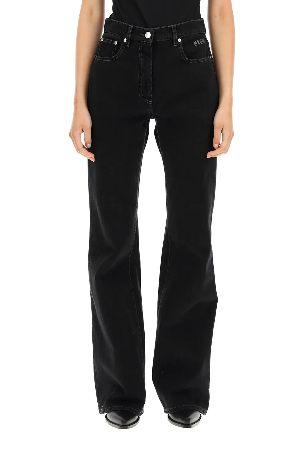 High Waist Straight Leg Jeans