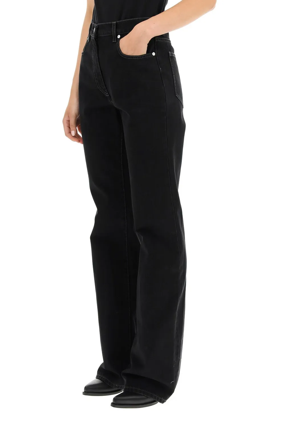 High Waist Straight Leg Jeans