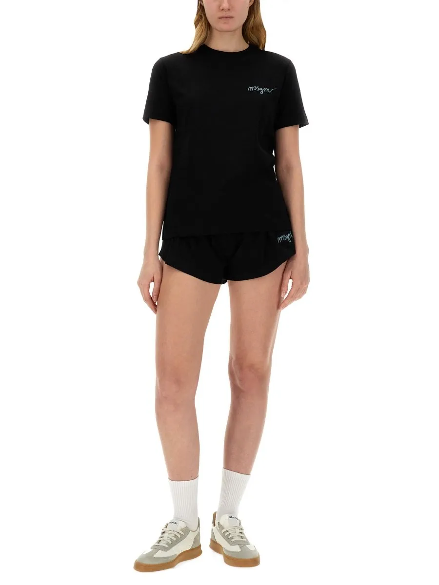 Logo Embroidered Crewneck T-Shirt