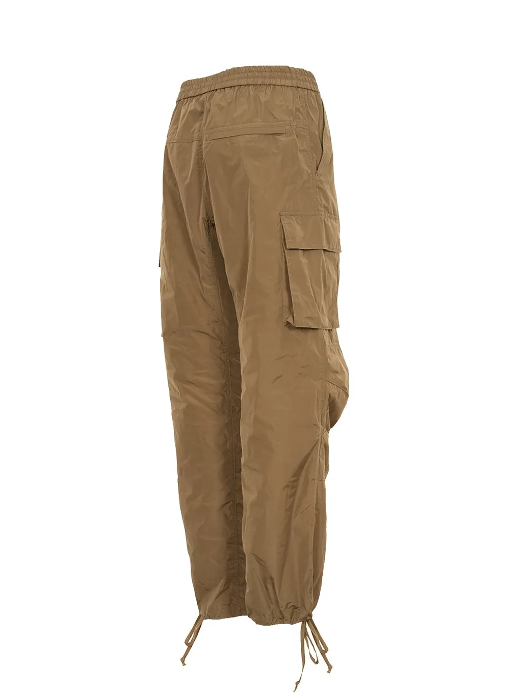 Wide-Leg Drawstring Cargo Trousers