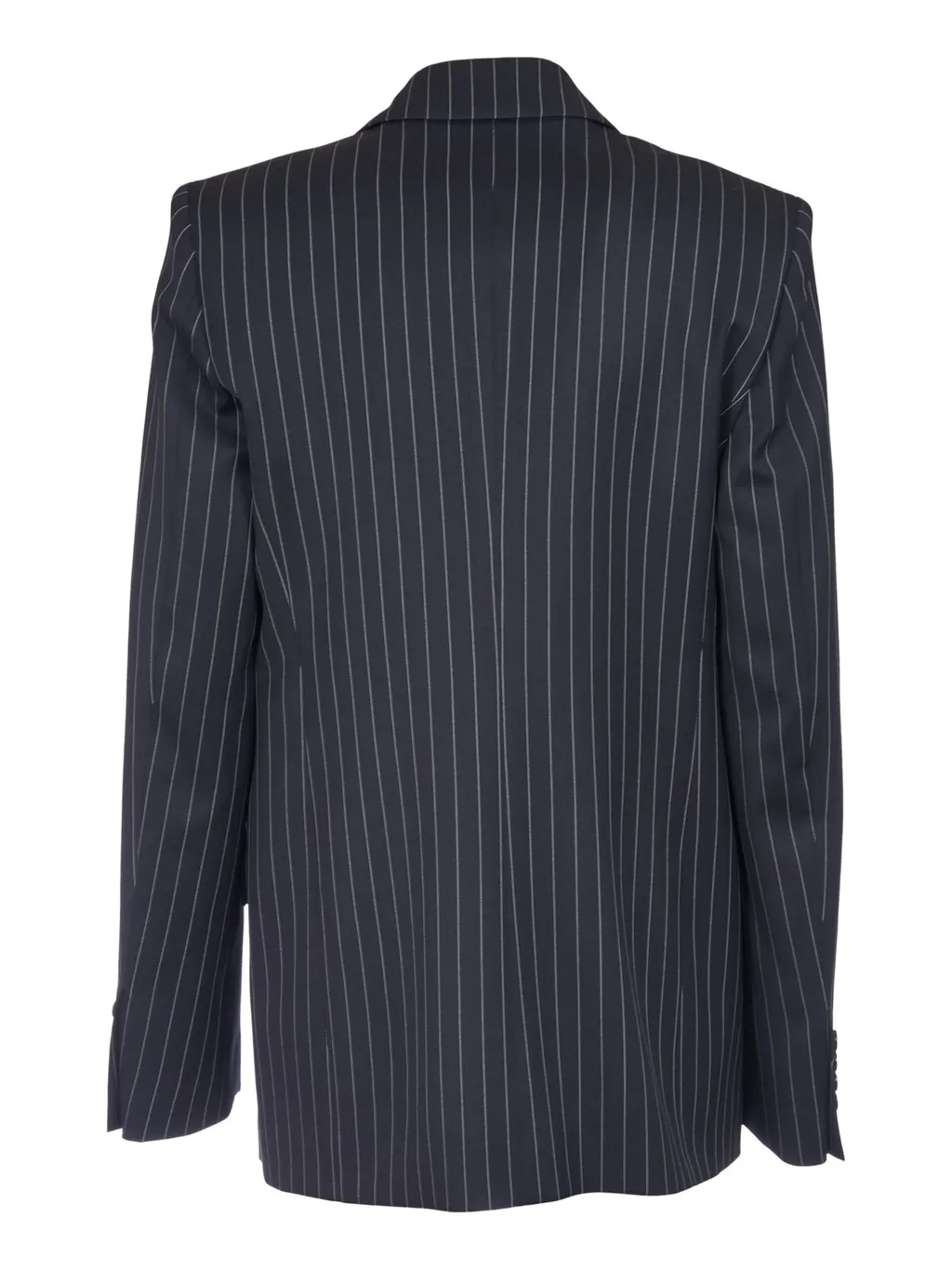 Pinstripe Single-Breasted Tailored Blazer