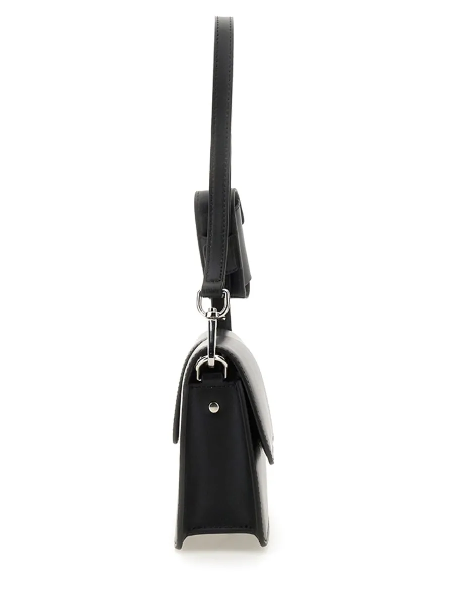 Logo Plaque Double Flap Shoulder Bag