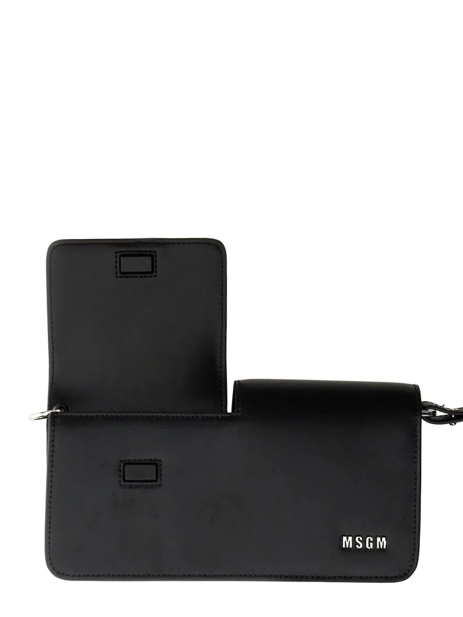 Logo Plaque Double Flap Shoulder Bag