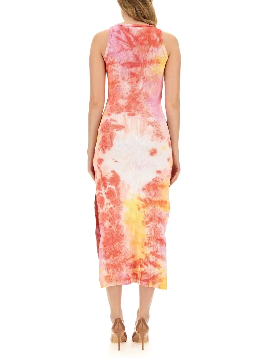 Tie-Dye Sleeveless Midi Dress