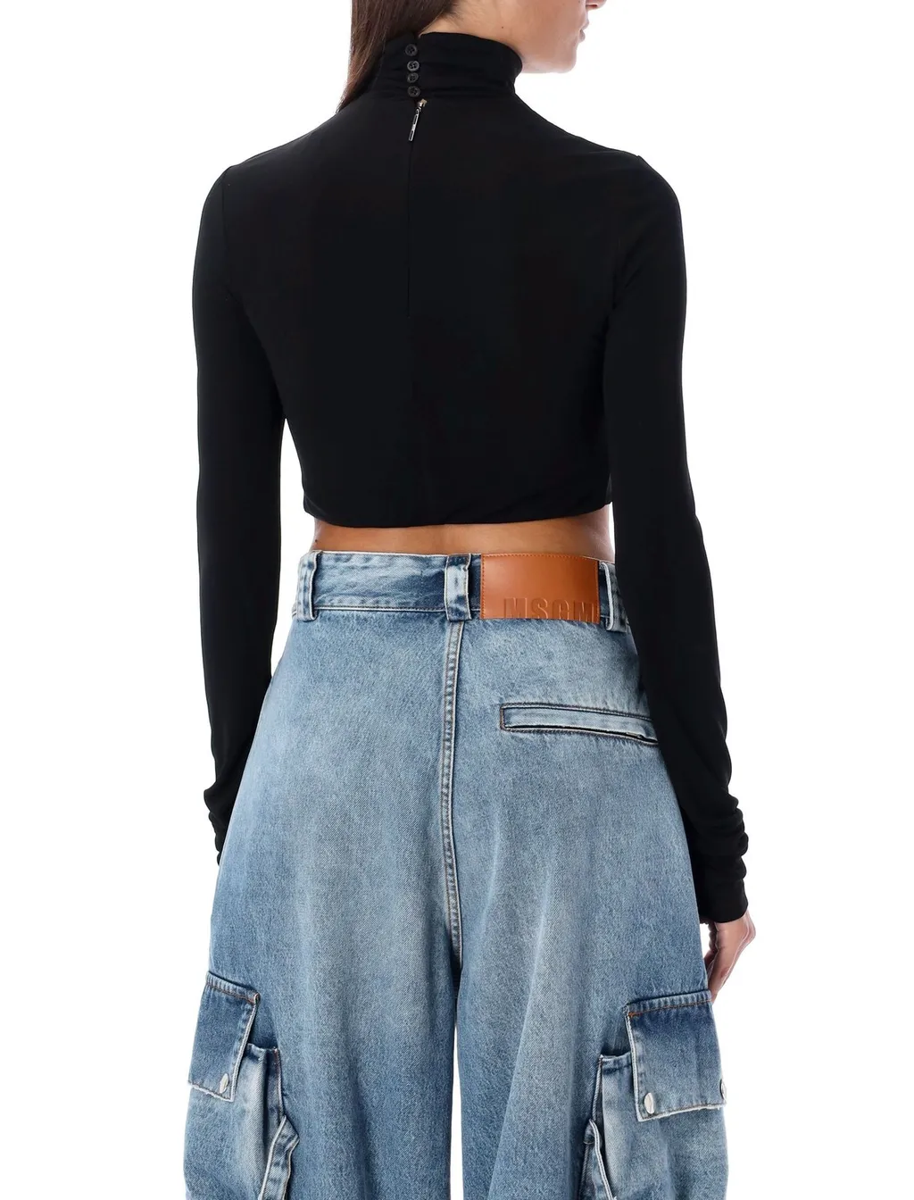 Cut Out Detailed Cropped Top