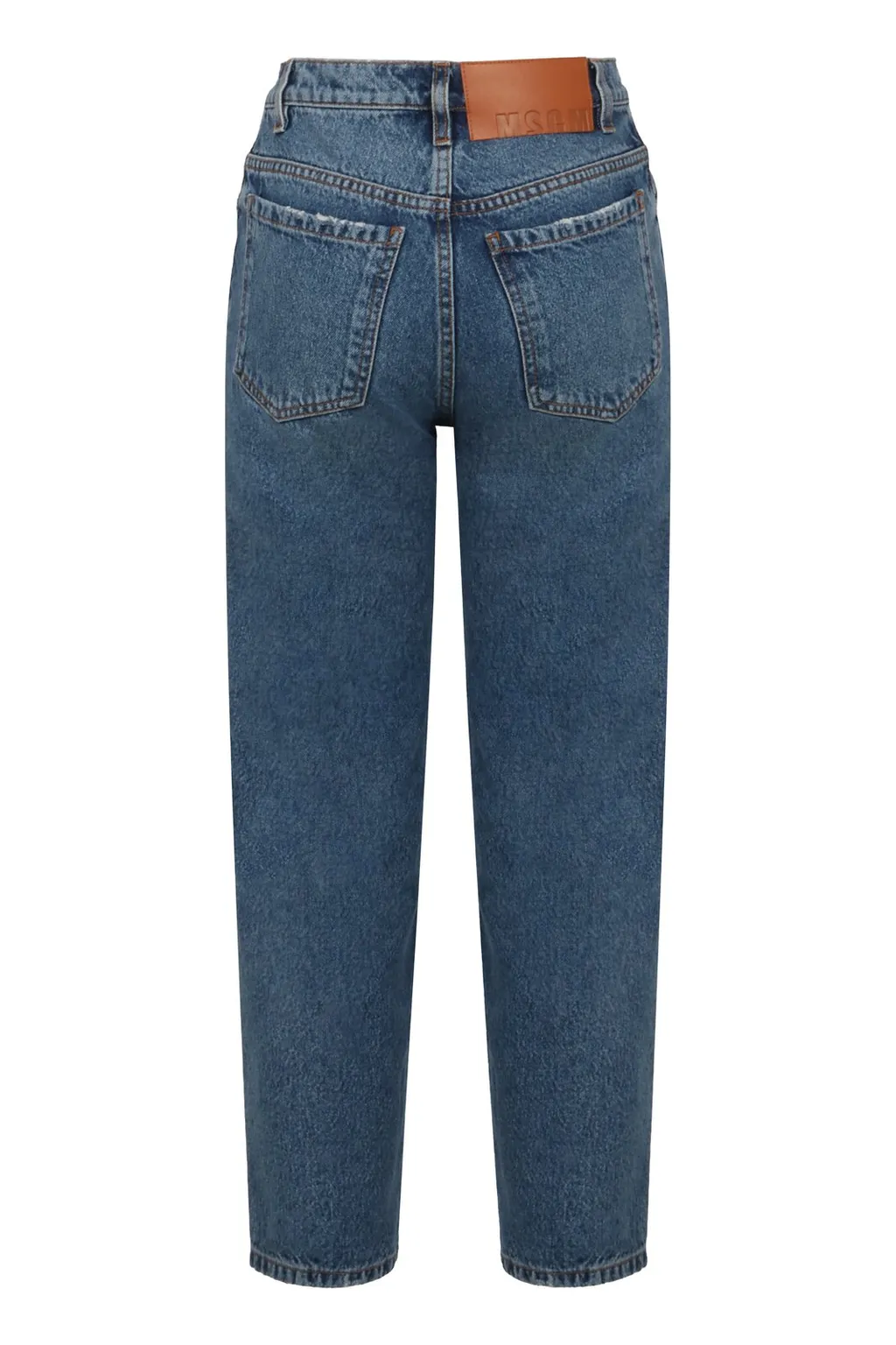 Logo Patch Straight Leg Jeans