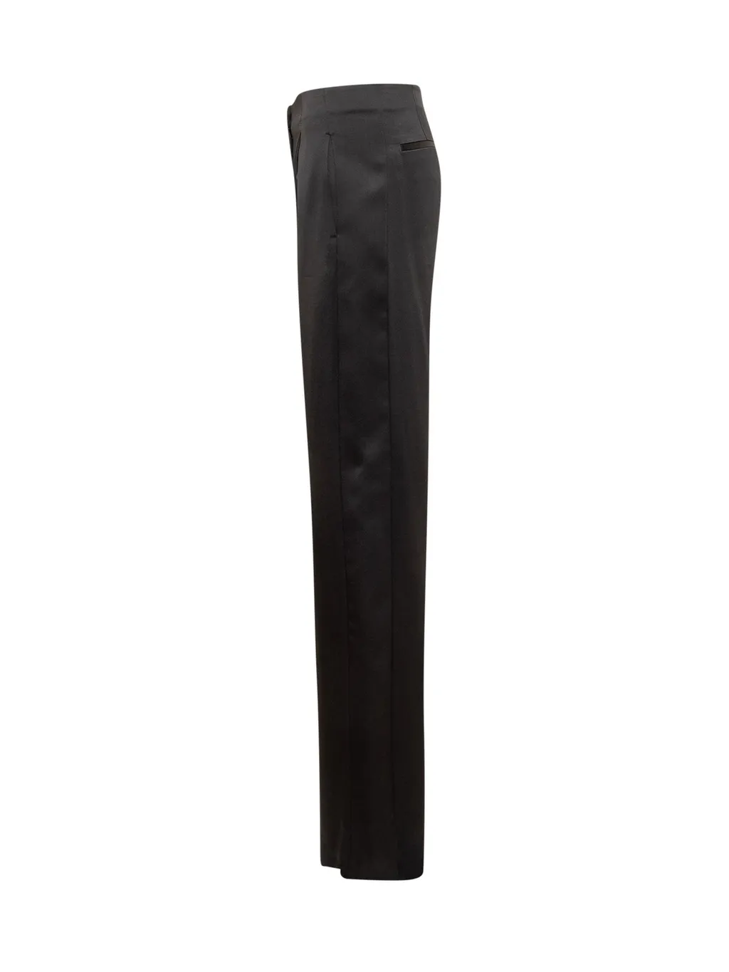 High-Waist Long Length Satin Pants