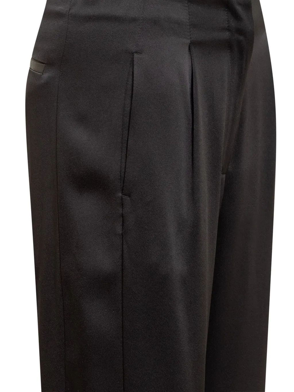 High-Waist Long Length Satin Pants
