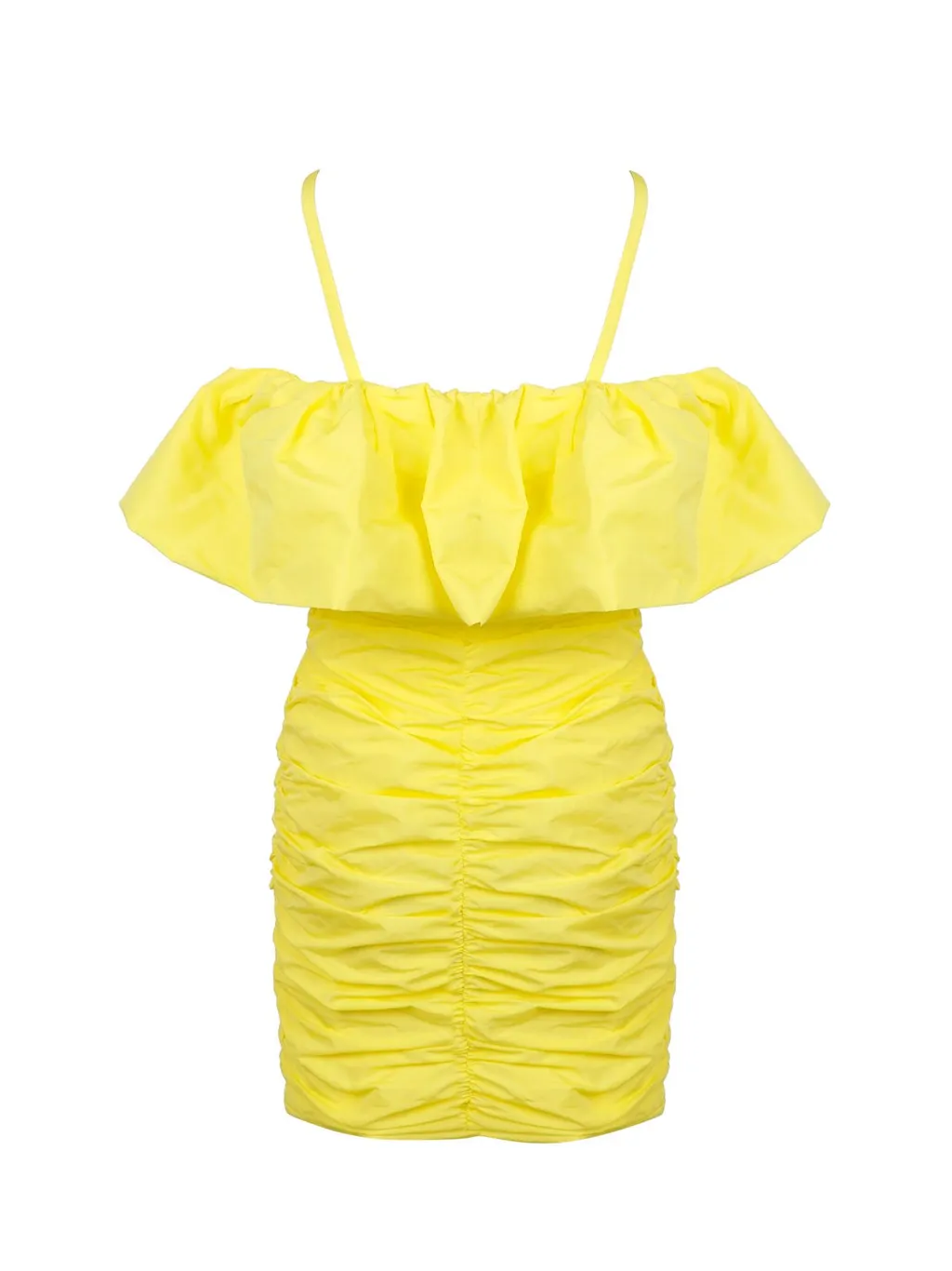 Ruffle Detailed Halter Neck Mini Dress