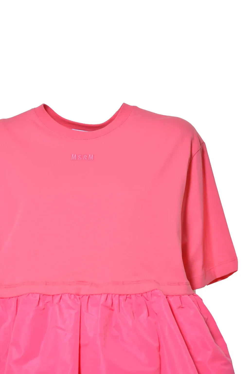 Logo Embroidered Ruffle Detailed Top