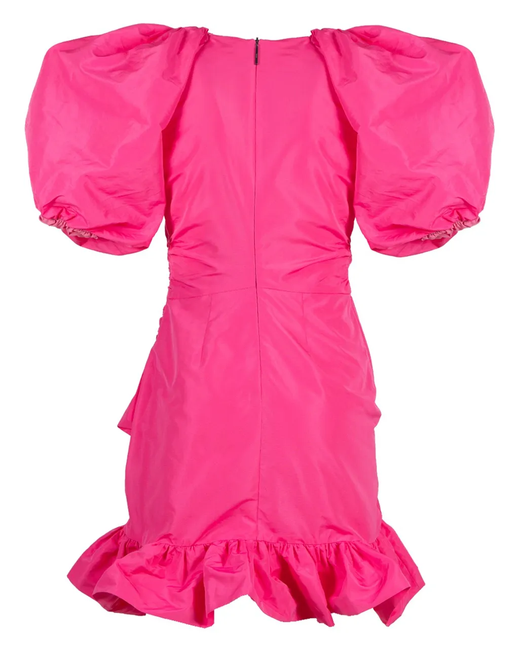 Ruffle Detailed Puff-Sleeved Dress
