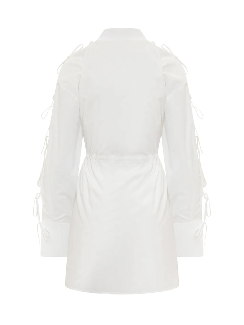 Lace-Up Detailed Shirt Dress