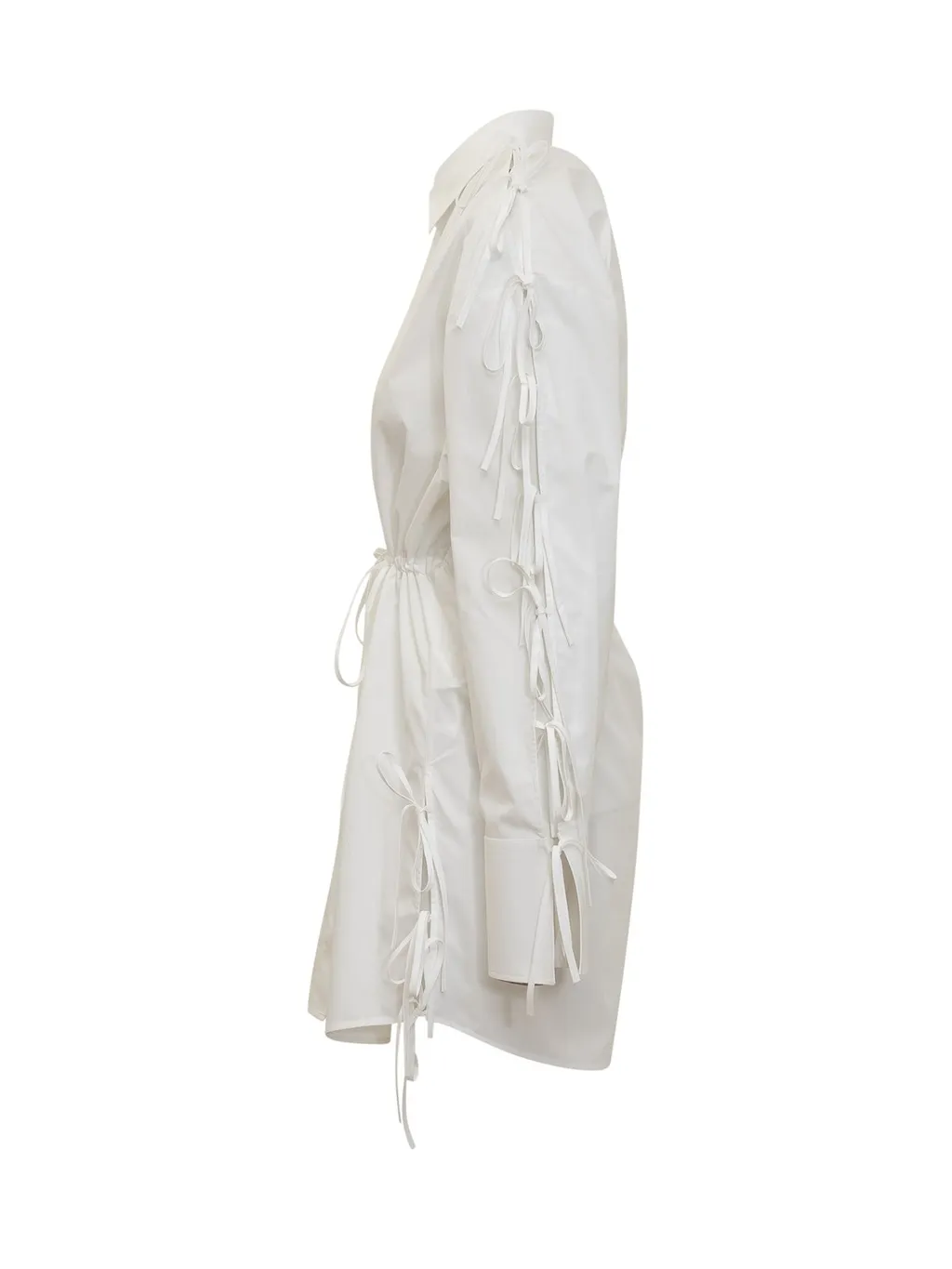 Lace-Up Detailed Shirt Dress