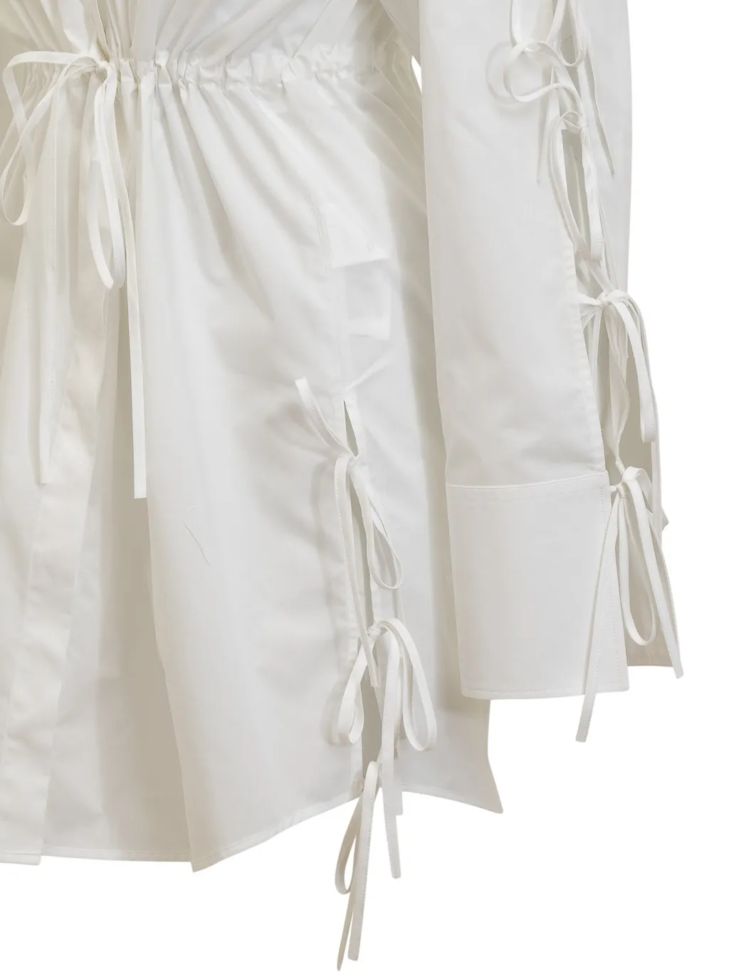 Lace-Up Detailed Shirt Dress