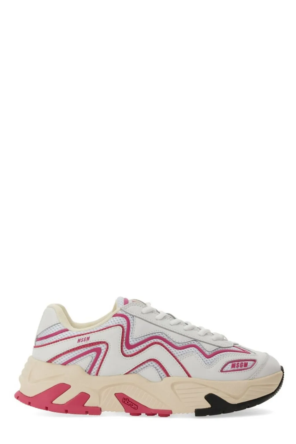 Panelled Lace-Up Sneakers