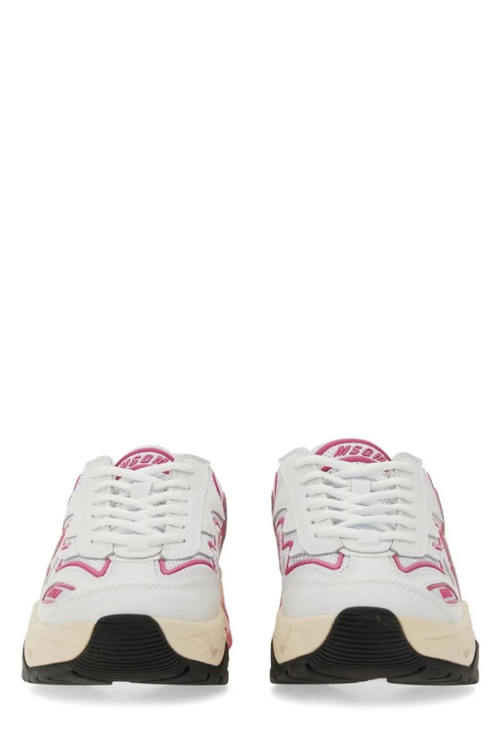 Panelled Lace-Up Sneakers