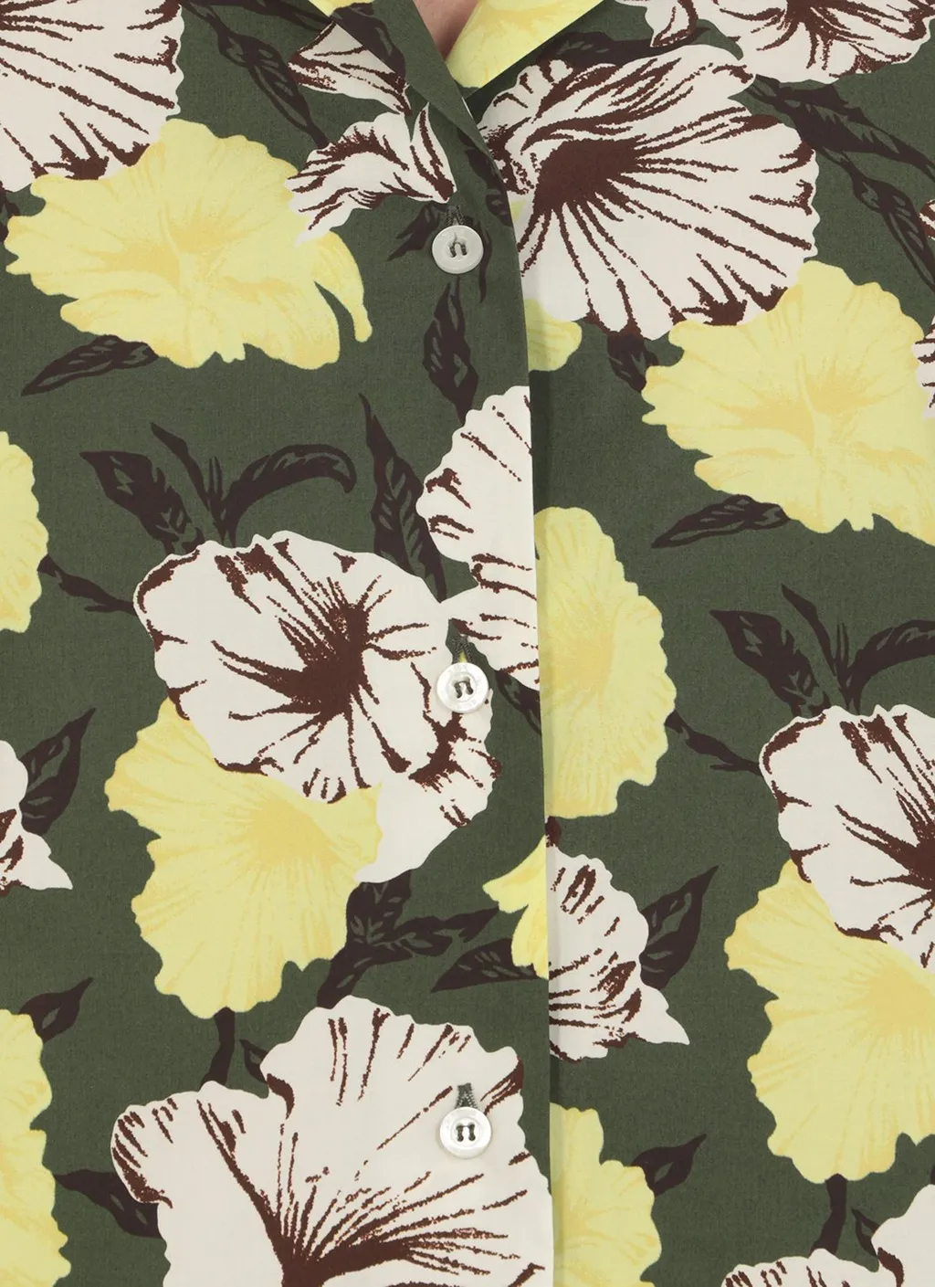 Floral Print Collared Button-Up Shirt