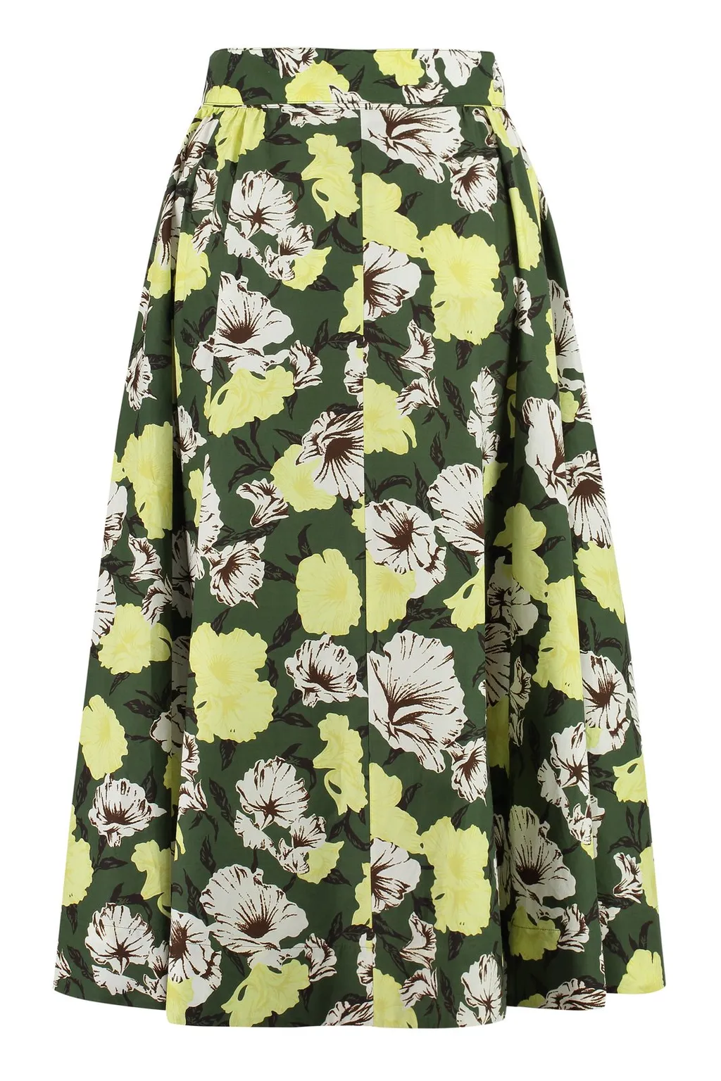 Floral Print Button-Up Skirt