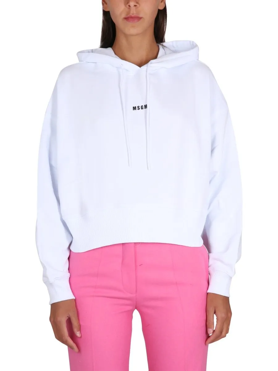 Logo Printed Drawstring Hoodie