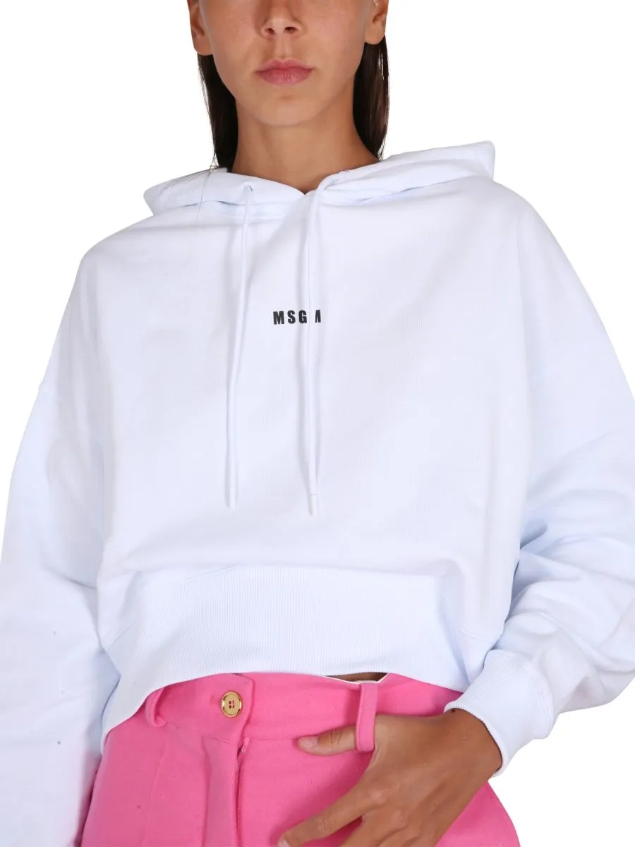 Logo Printed Drawstring Hoodie
