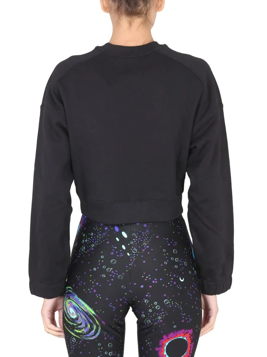 Logo-Printed Cropped Sweatshirt