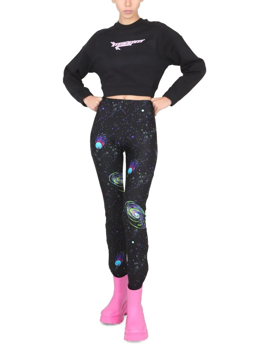 Logo-Printed Cropped Sweatshirt