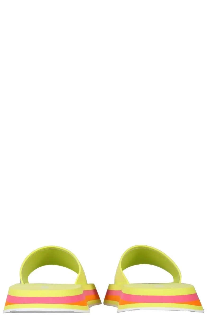 Chunky Color-Block Slip-On Slides