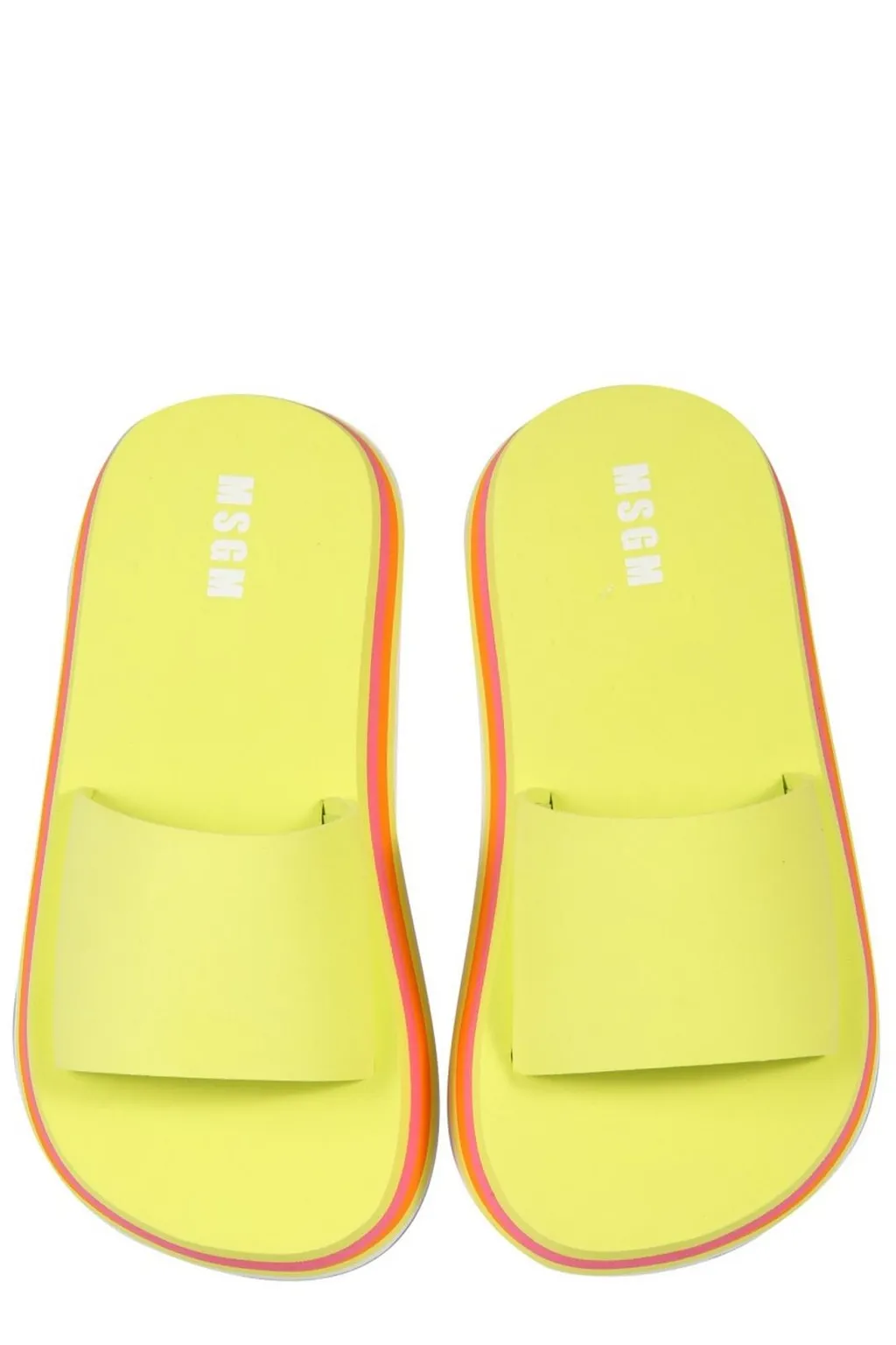 Chunky Color-Block Slip-On Slides