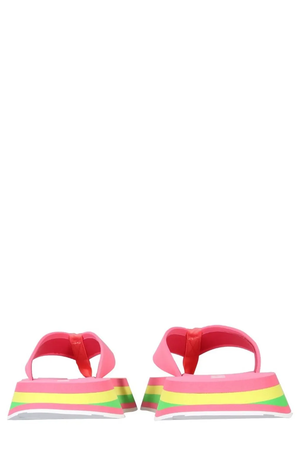 Chunky Color-Block Thong Slides