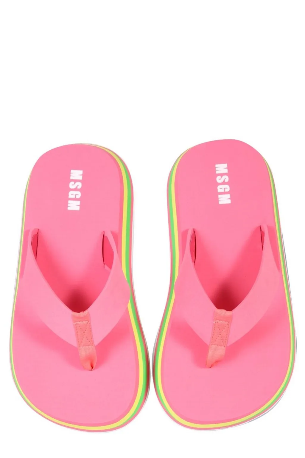 Chunky Color-Block Thong Slides