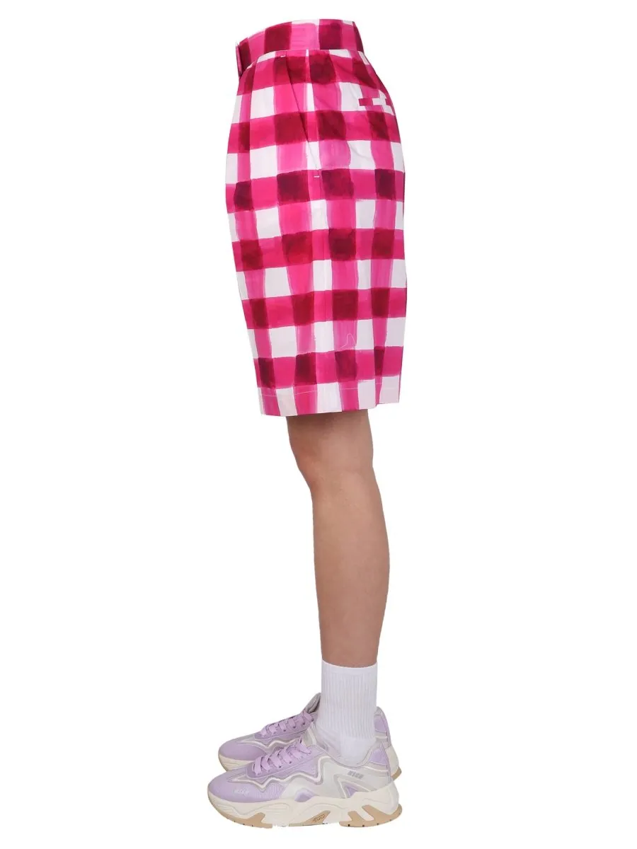 High Waisted Checked Shorts