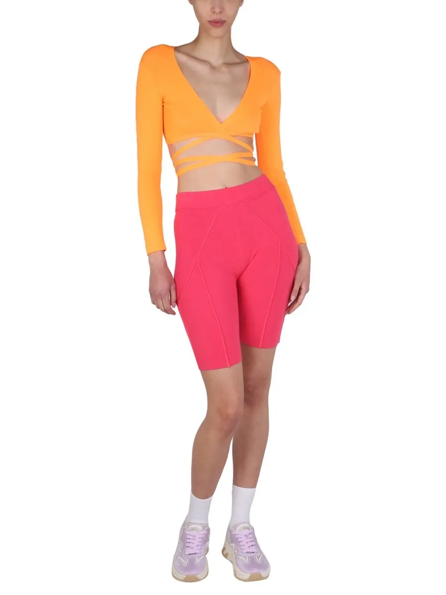 Cropped V-Neck Top