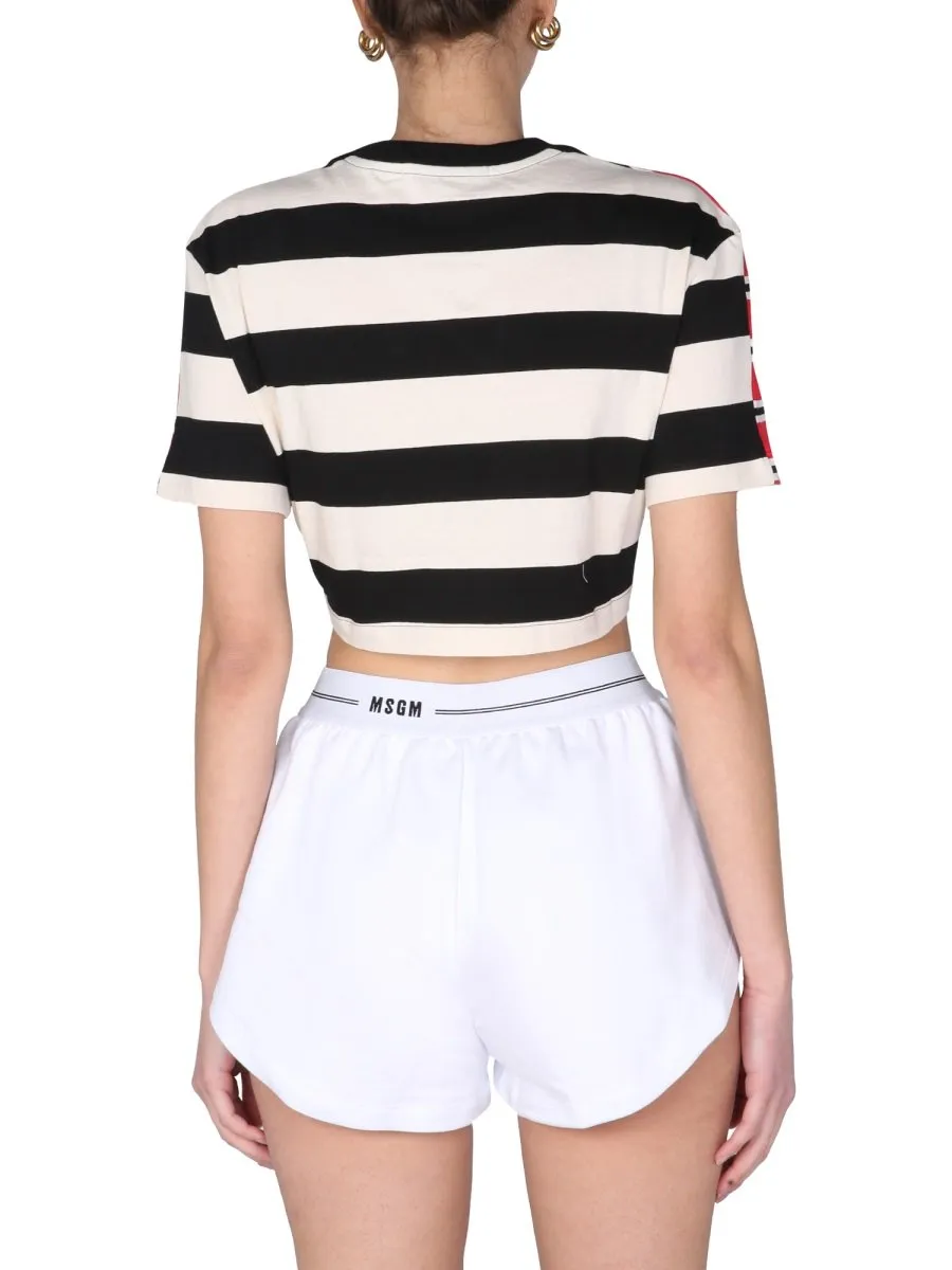 Tie-Waist Cropped T-Shirt