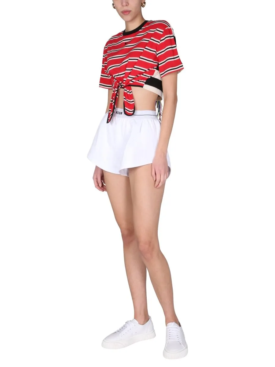 Tie-Waist Cropped T-Shirt