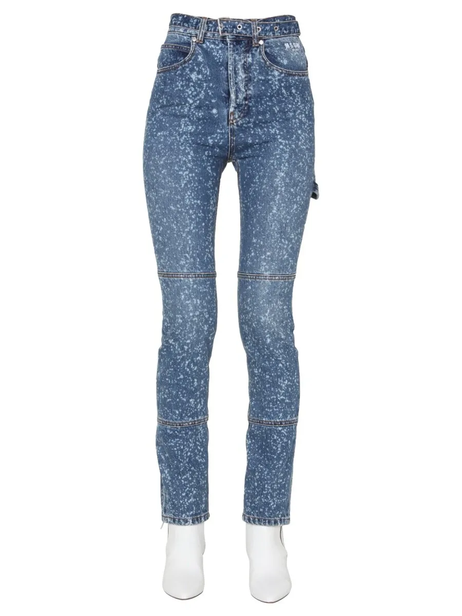Paint Splatter Skinny Jeans