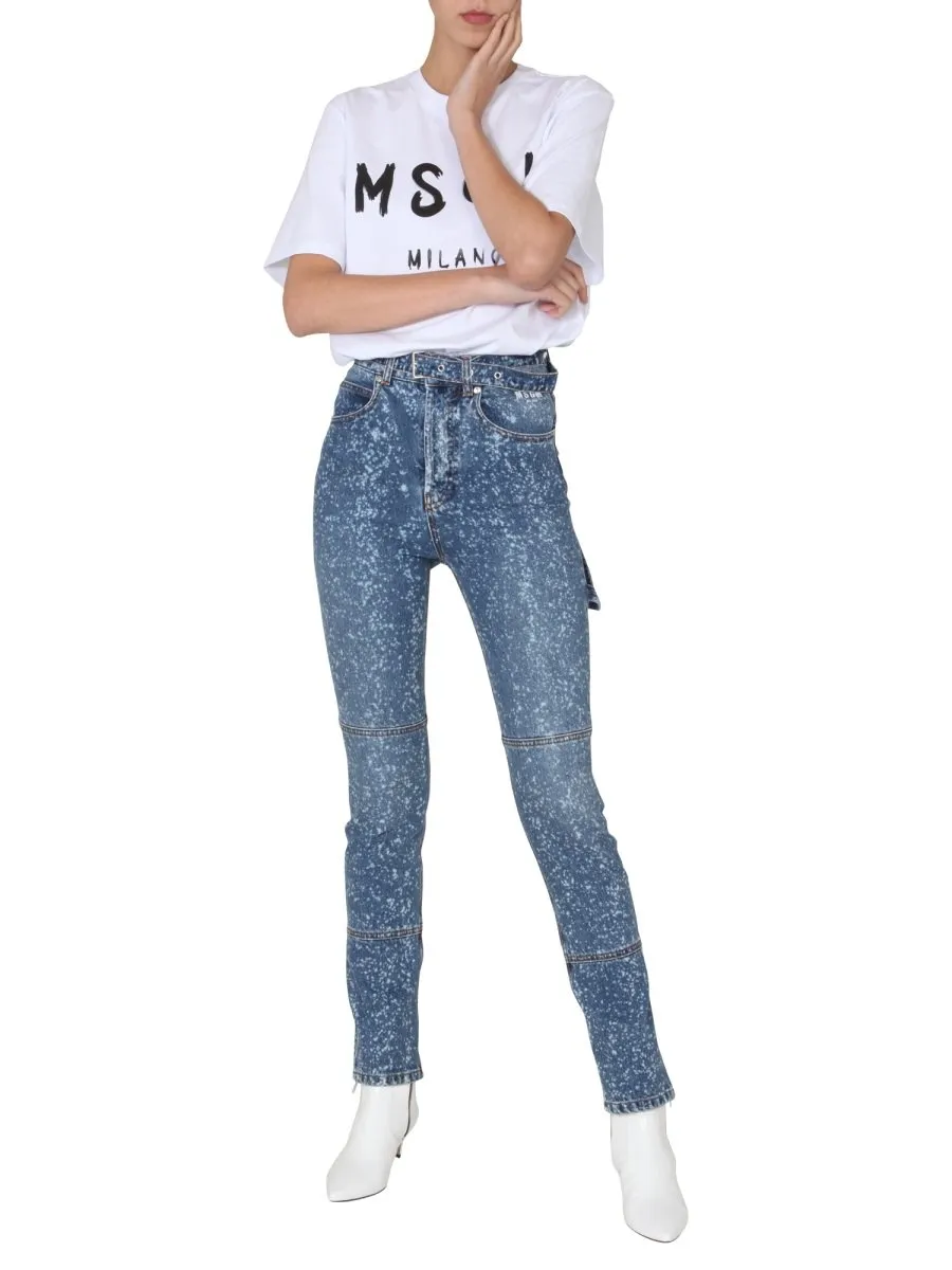 Paint Splatter Skinny Jeans