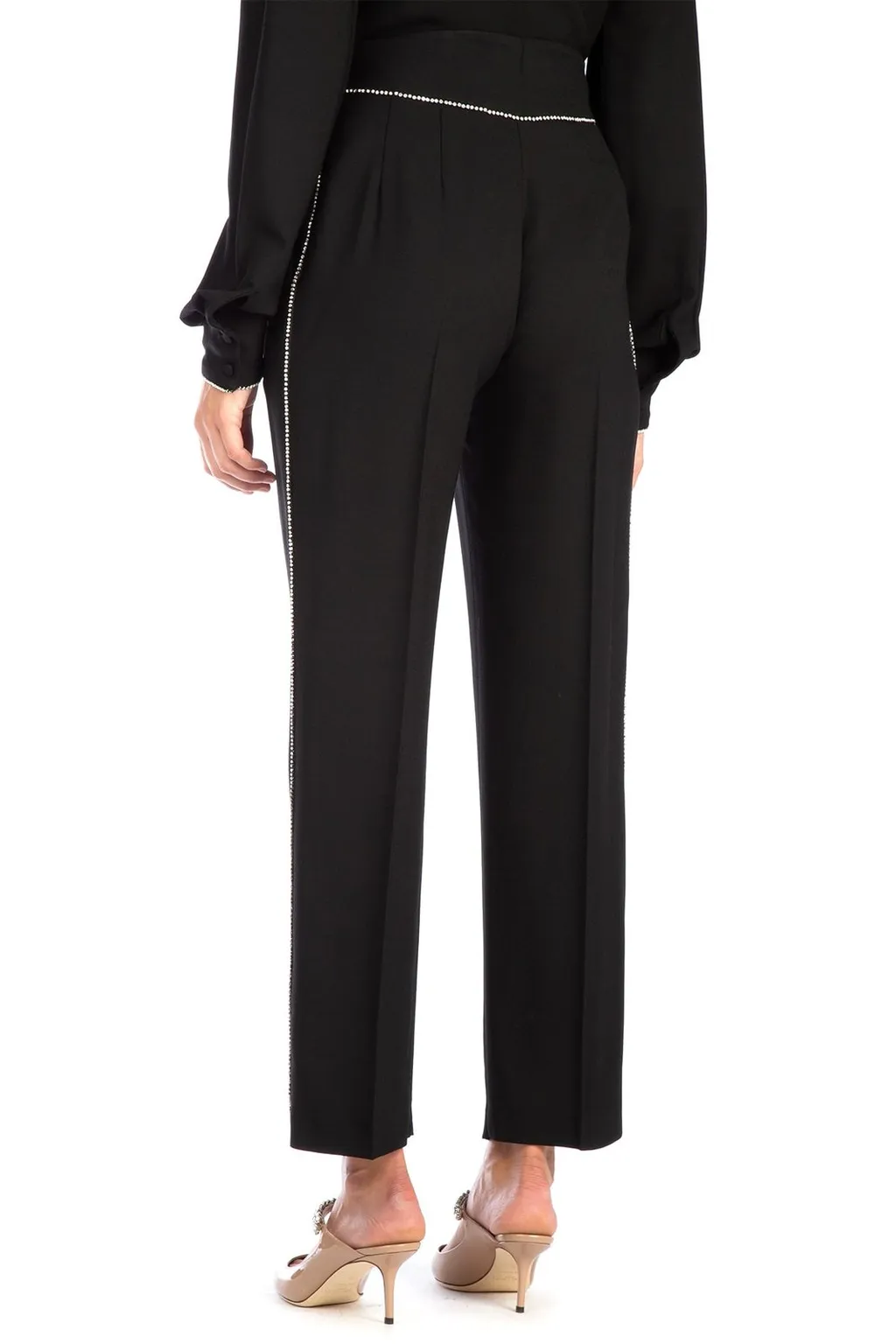 Embellished Trim Tailored Trousers