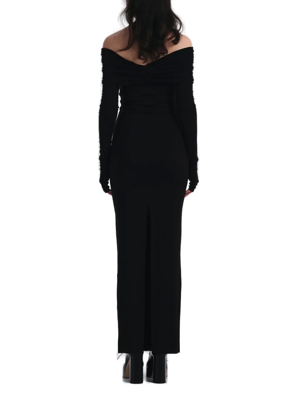 Amara Buckle 2.6 Off-Shoulder Maxi Dress