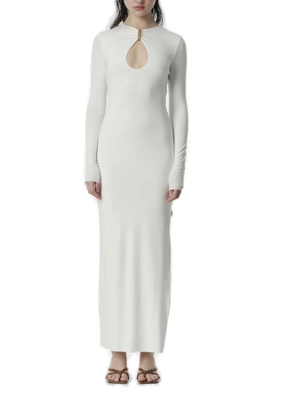 Mary Jean Chain-Linked Cut-Out Midi Dress