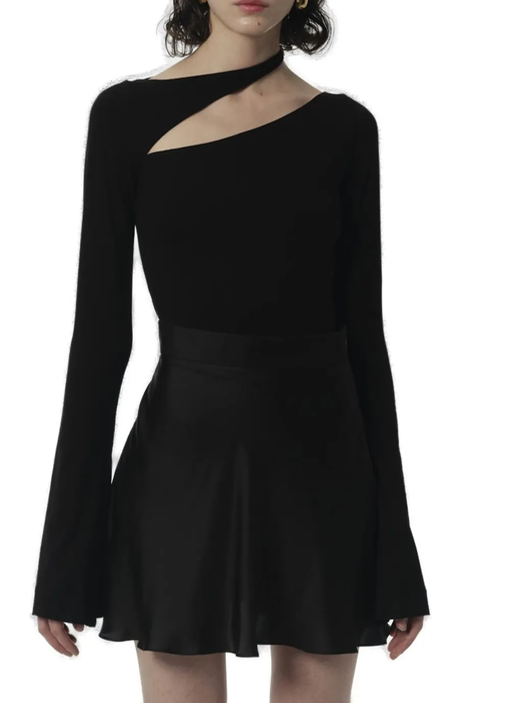 Sandy Cut Out Detailed Long Sleeved Blouse