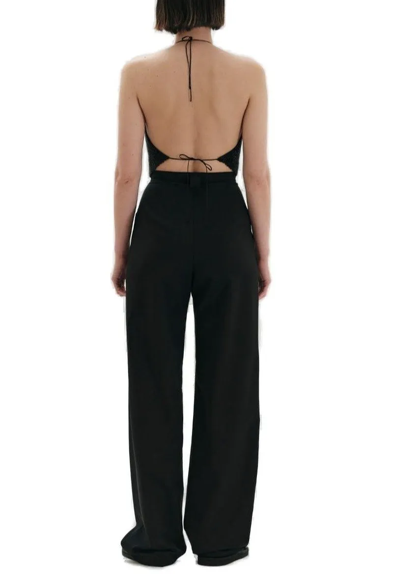Embellished Halterneck Cropped Top