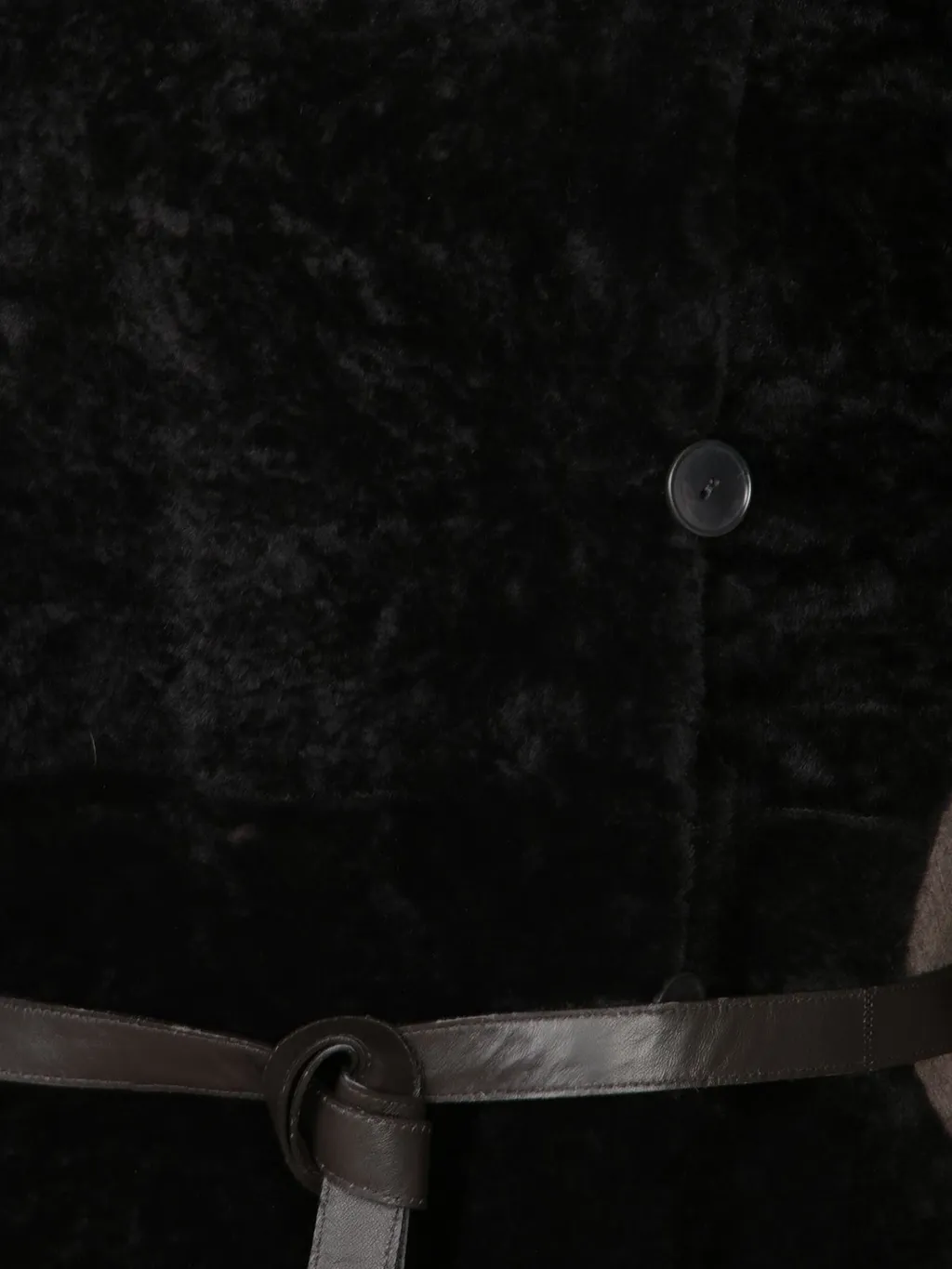 Sheer Sleeve Sheepskin Coat