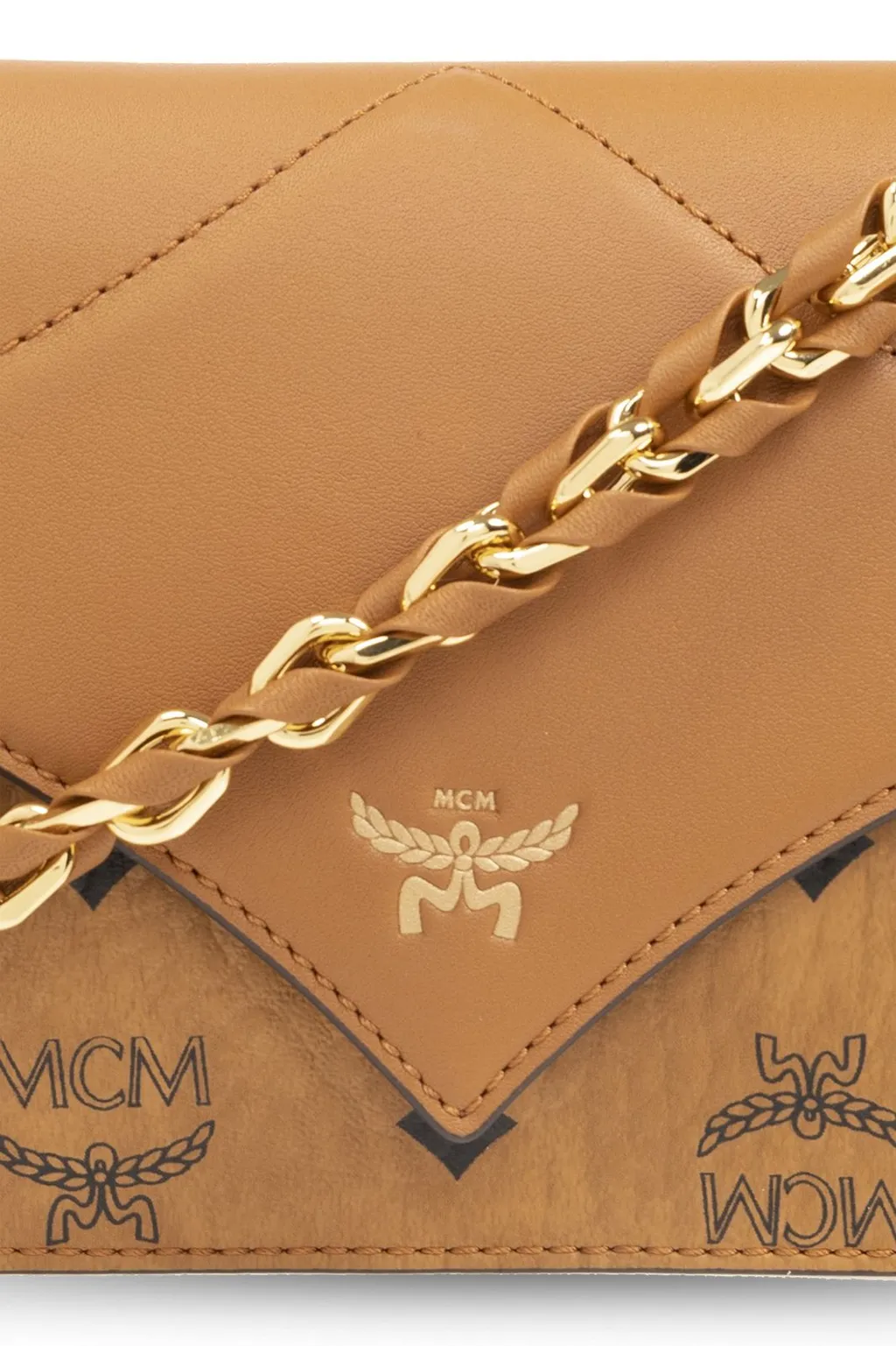 Diamond Visetos Foldover Top Mini Shoulder Bag