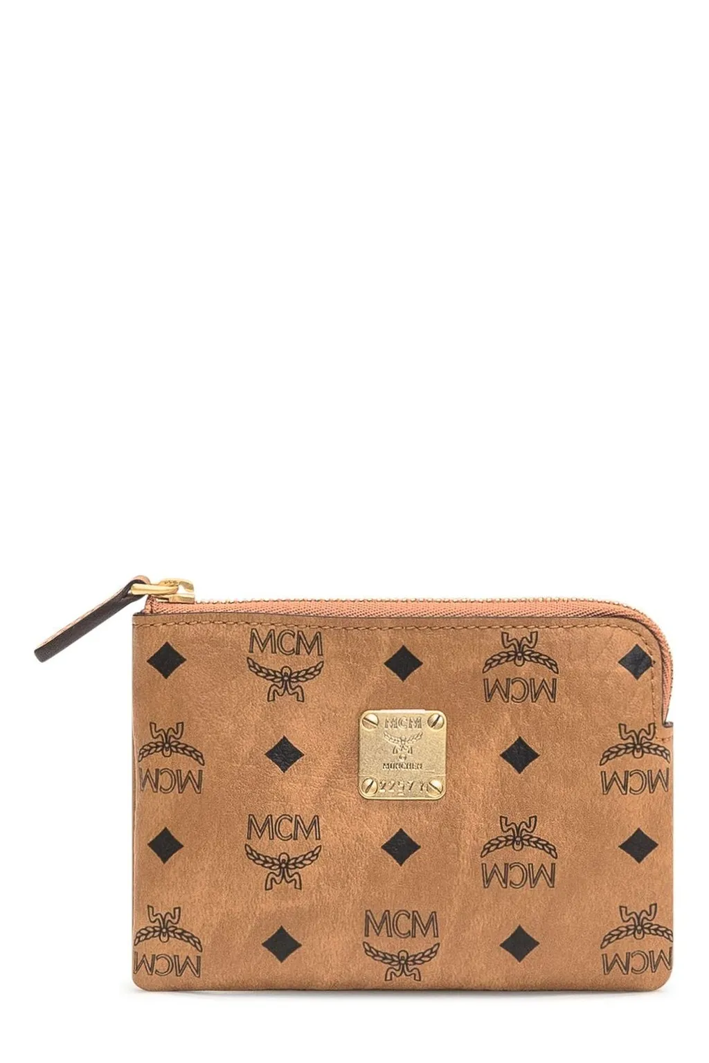 Logo Plaque Zipped Cardholder