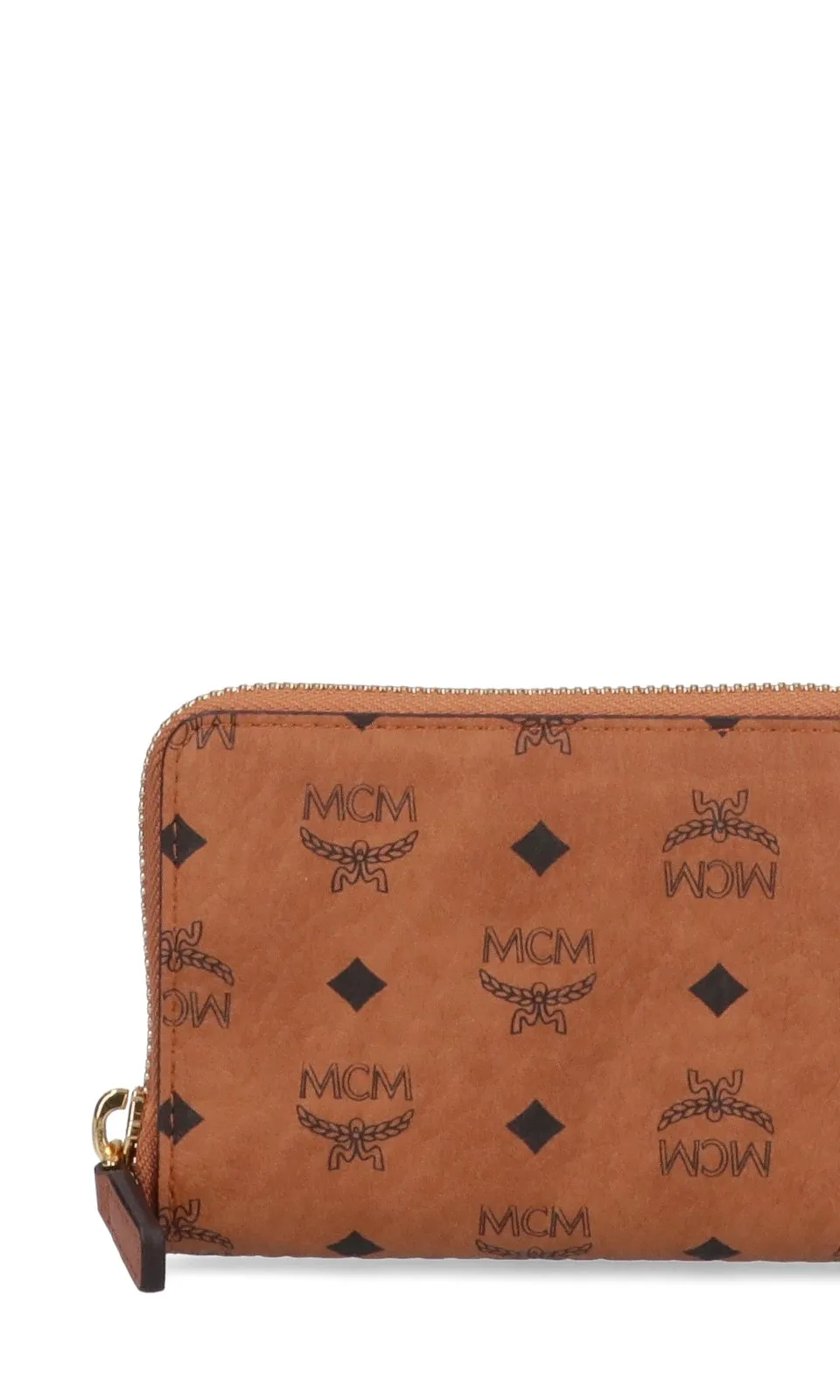 Monogram Print Zip-Around Wallet