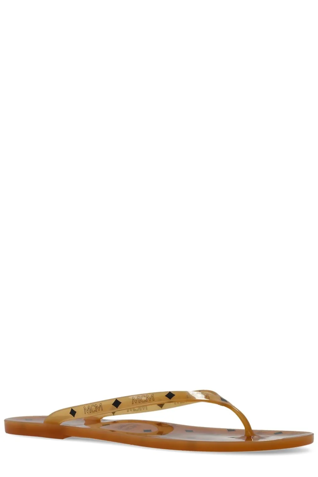 Logo Printed Thong Strap Flip Flops
