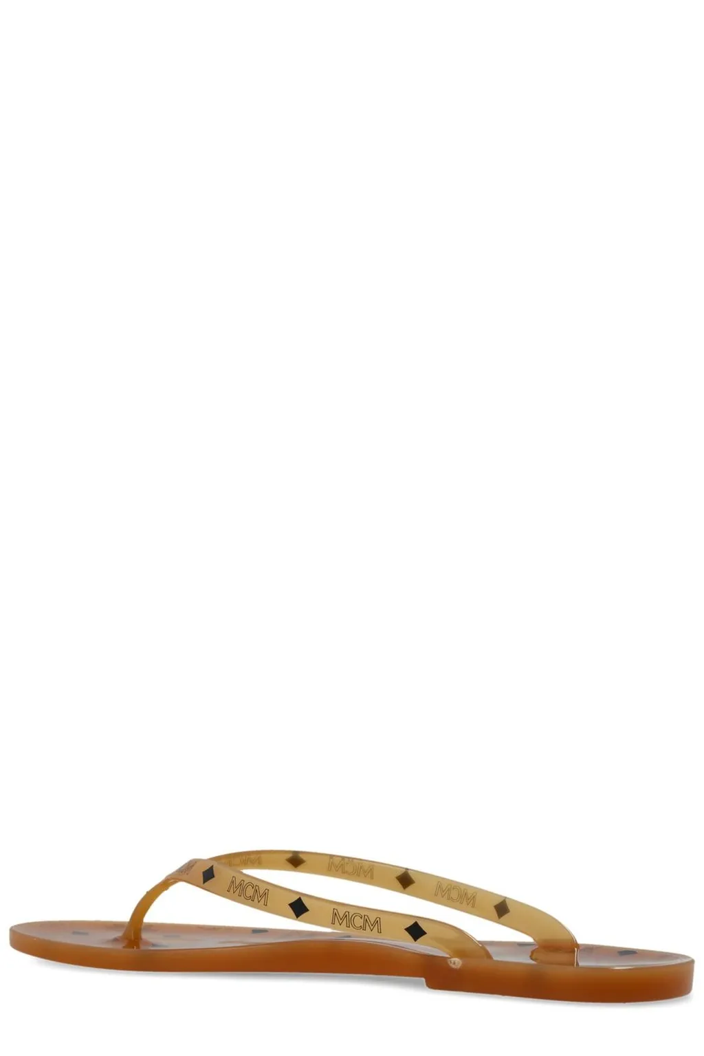 Logo Printed Thong Strap Flip Flops