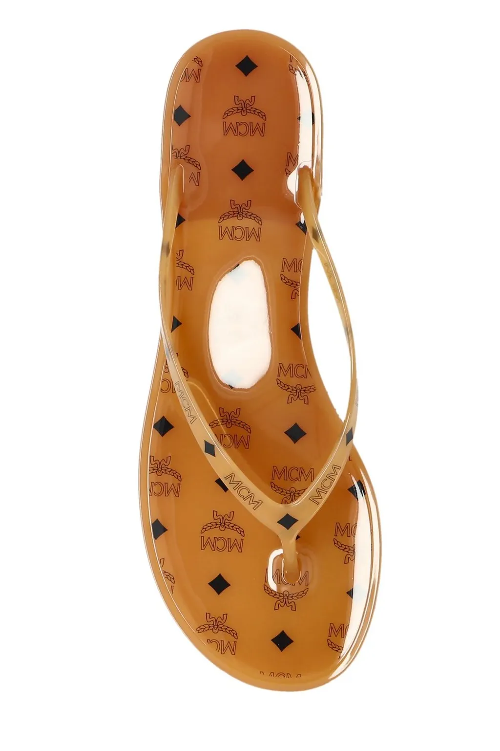 Logo Printed Thong Strap Flip Flops