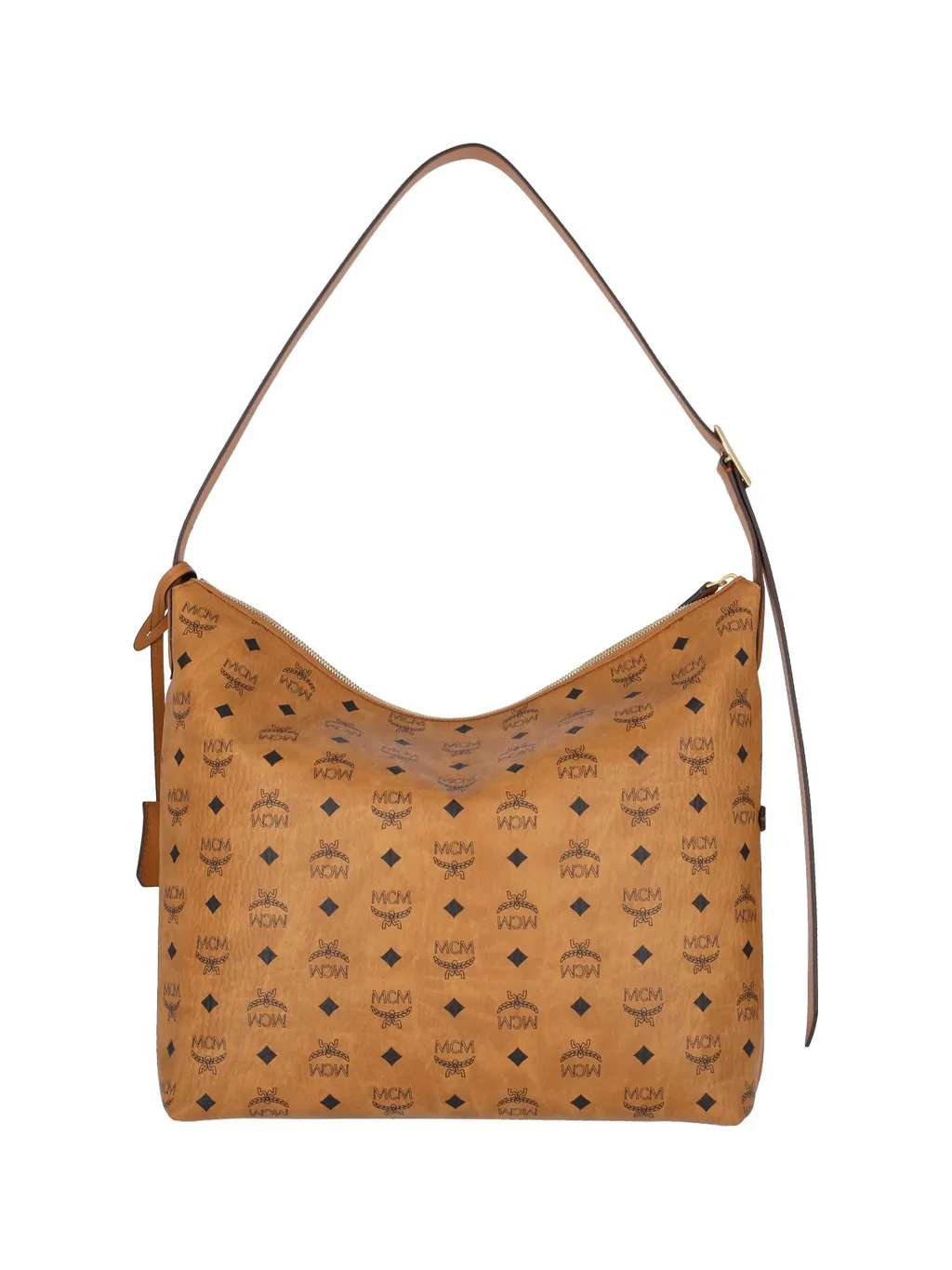 Large Aren Visetos-Printed Zipped Shoulder Bag